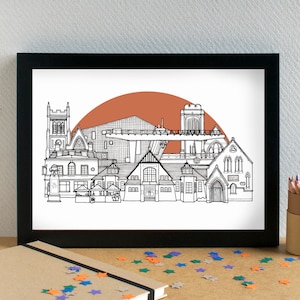 Garston Liverpool Skyline Art Print zdjęcie 1