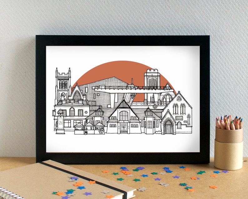 Garston Liverpool Skyline Art Print zdjęcie 1