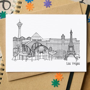 Las Vegas Skyline Grußkarte