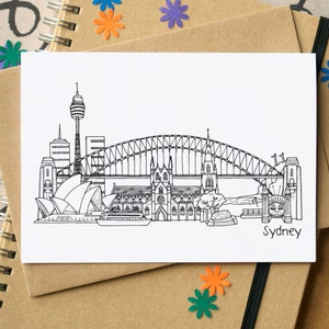 Sydney Skyline Greetings Card