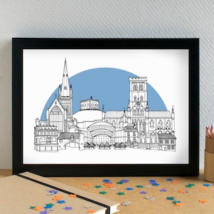 Norwich Skyline Art Print