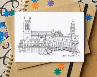 Leamington Spa Skyline Greetings Card