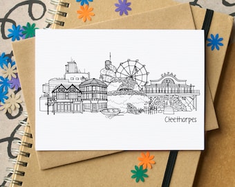 Cleethorpes Skyline Greetings Card