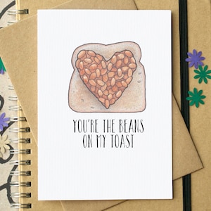 Funny Beans on Toast Love Card image 1