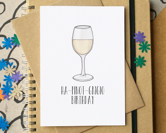 Cute Wine Glass | Greeting Card