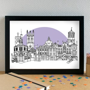 Oxford Skyline Art Print