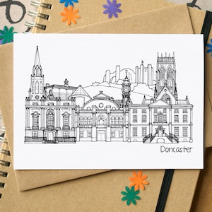 Doncaster Skyline Greetings Card