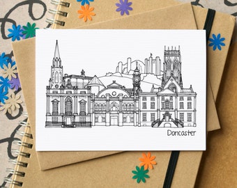 Doncaster Skyline Greetings Card