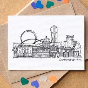 Southend-on-Sea Skyline Grußkarte