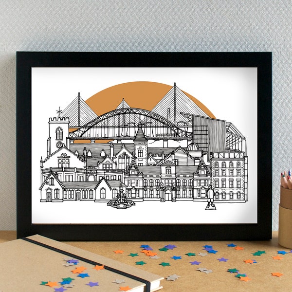 Widnes Skyline Art Print