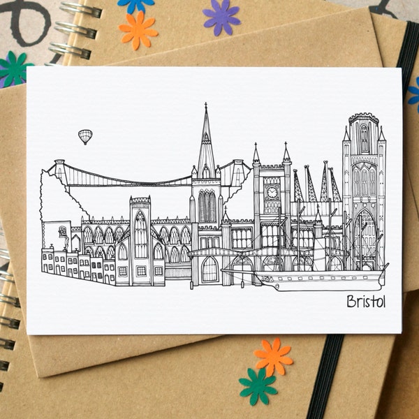 Bristol Skyline Greetings Card