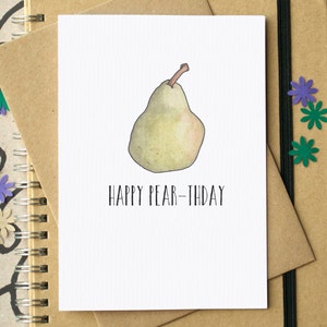 Funny "Happy Pear-thday" Birthday Card