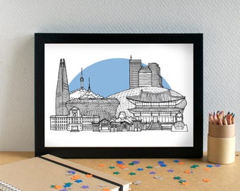 Seoul Skyline Resekonsttryck