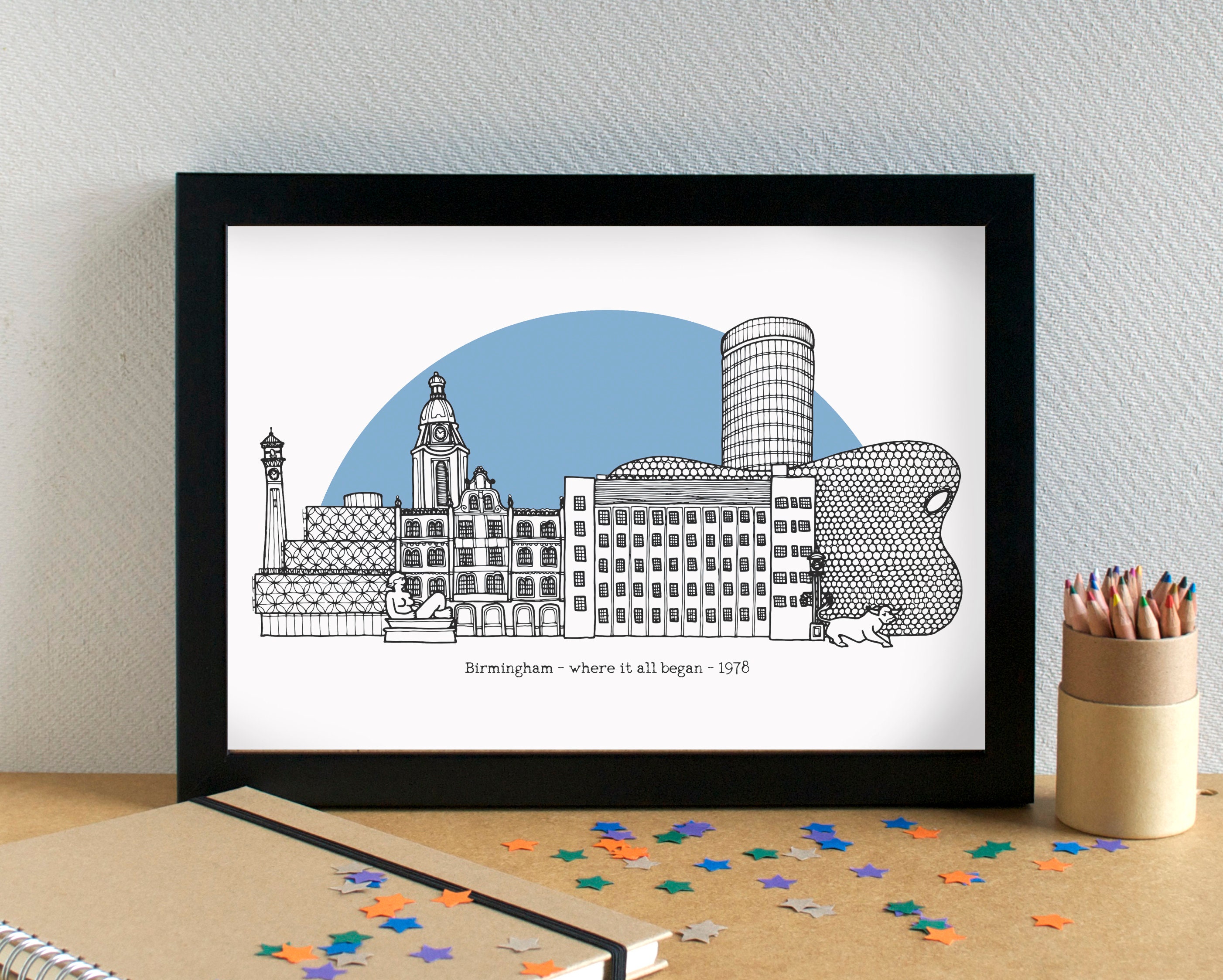 Birmingham Skyline Art Print