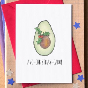 Witzige Avocado Weihnachtskarte