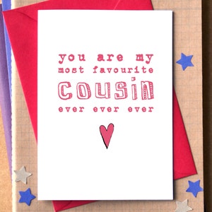 Funny "My Favourite Cousin" Card