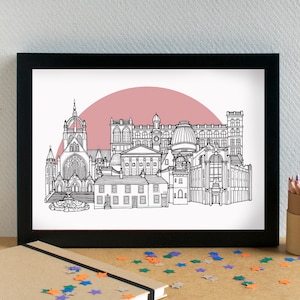 Paisley Landmarks Skyline Art Print