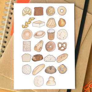 Bread Alphabet Greetings Card image 1