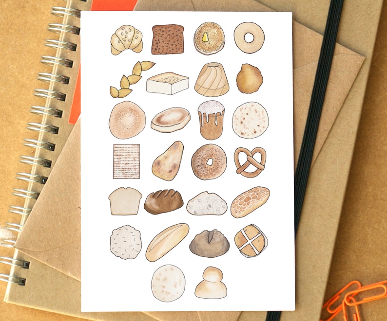 Bread Alphabet Greetings Card image 1