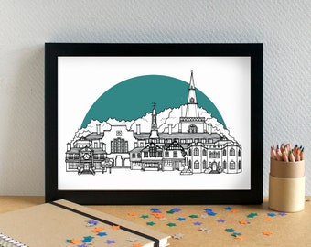 Childwall Liverpool Skyline Art Print