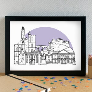 Stirling Landmarks Skyline Art Print