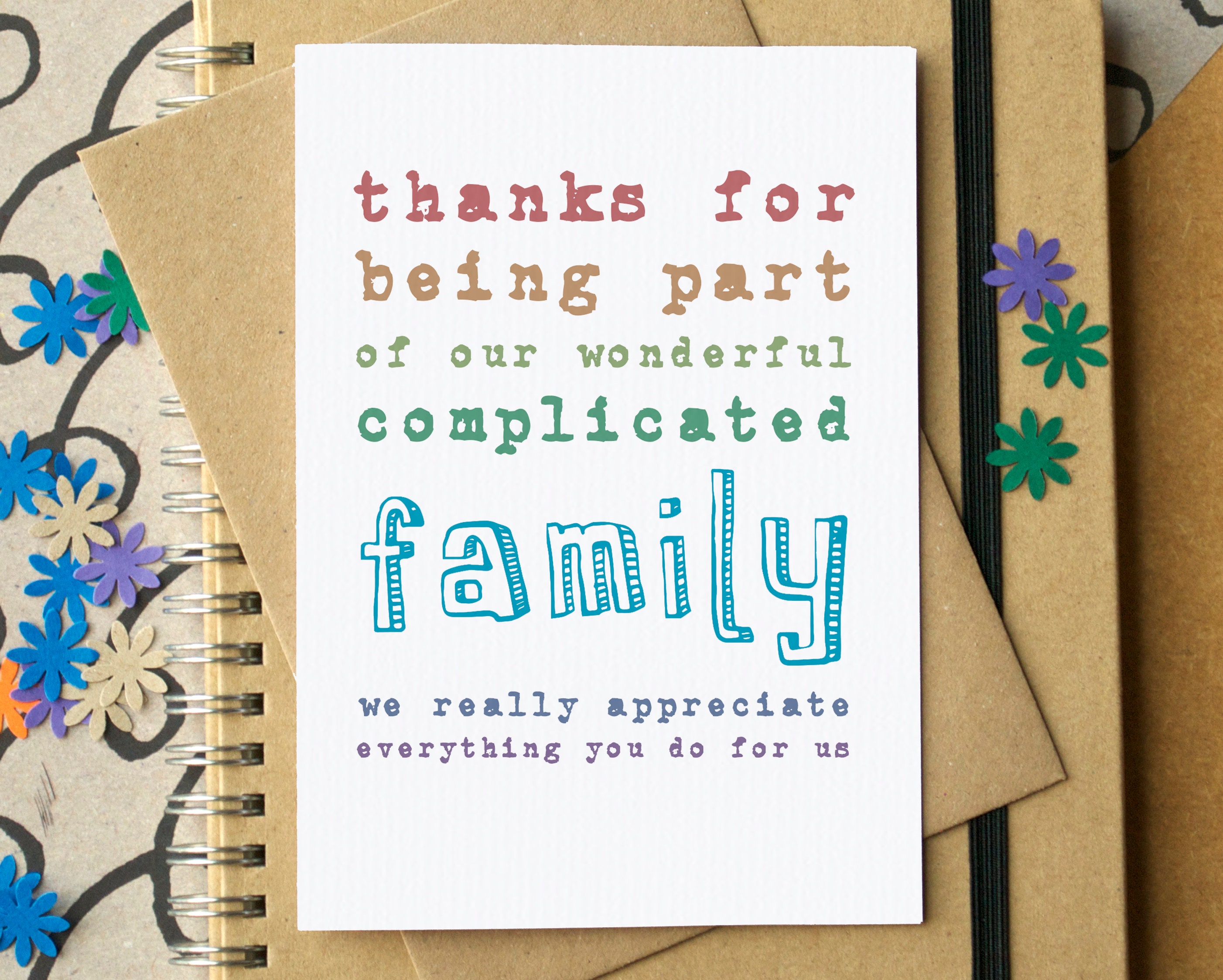 Thanks to all of my posh family Thank You for Being My Chosen Family | Friendship Card  main image 4