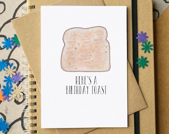 Funny "Here's a Birthday Toast" Card