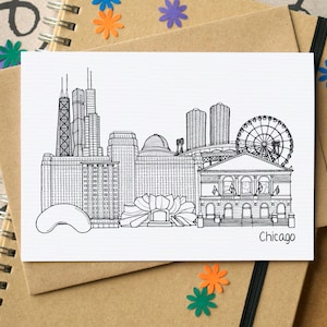 Chicago Skyline Greetings Card