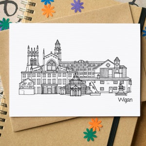 Wigan Skyline Grußkarte