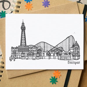 Blackpool Skyline Grußkarte