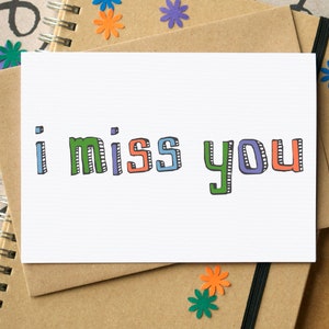 Simple "I Miss You" Carte
