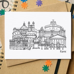 Carte de voeux sur les toits de Rome