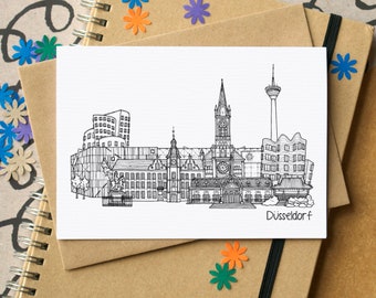 Düsseldorf Skyline Greetings Card