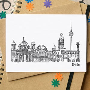 Berlin Skyline Grußkarte