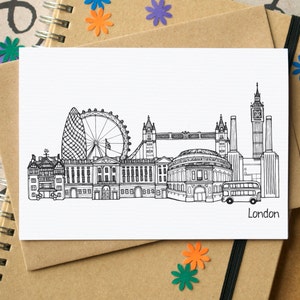 London Skyline Grußkarte