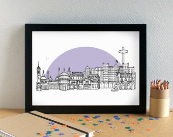 Brighton Skyline Art Print