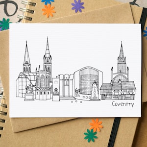 Coventry Skyline Greetings Card