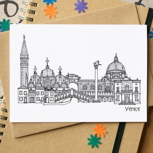 Venedig Skyline Grußkarte
