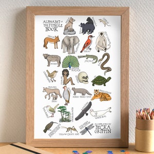 The Jungle Book Alphabet Art Print