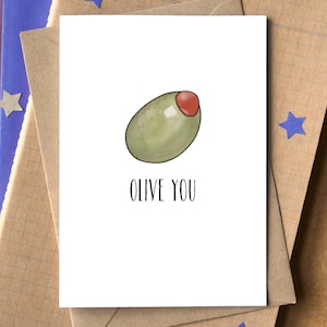 Funny "Olive You" Love Card