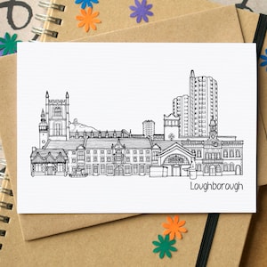 Loughoughough Borough Skyline Grußkarte