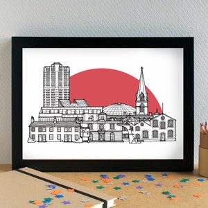 Swindon Skyline Art Print