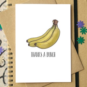 Carte banane drôle « Merci beaucoup »