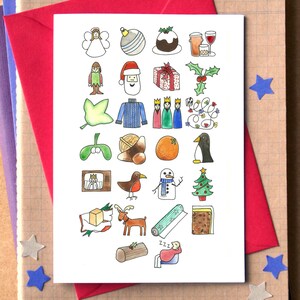 Carte alphabet de Noël