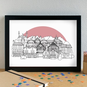 Aigburth Manchester Skyline Kunstdruck