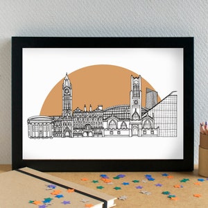 Manchester Skyline Art Print