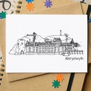 Carte de voeux Aberystwyth Skyline