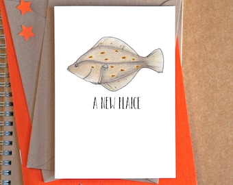 Funny New Home "A New Plaice" Card