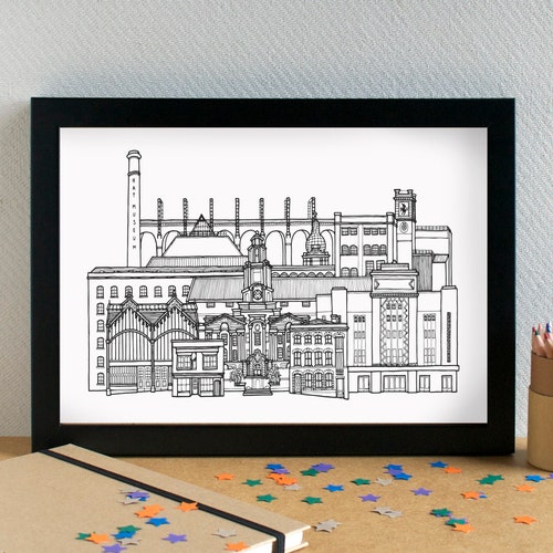 Hillgate Stockport Art Print Etsy UK