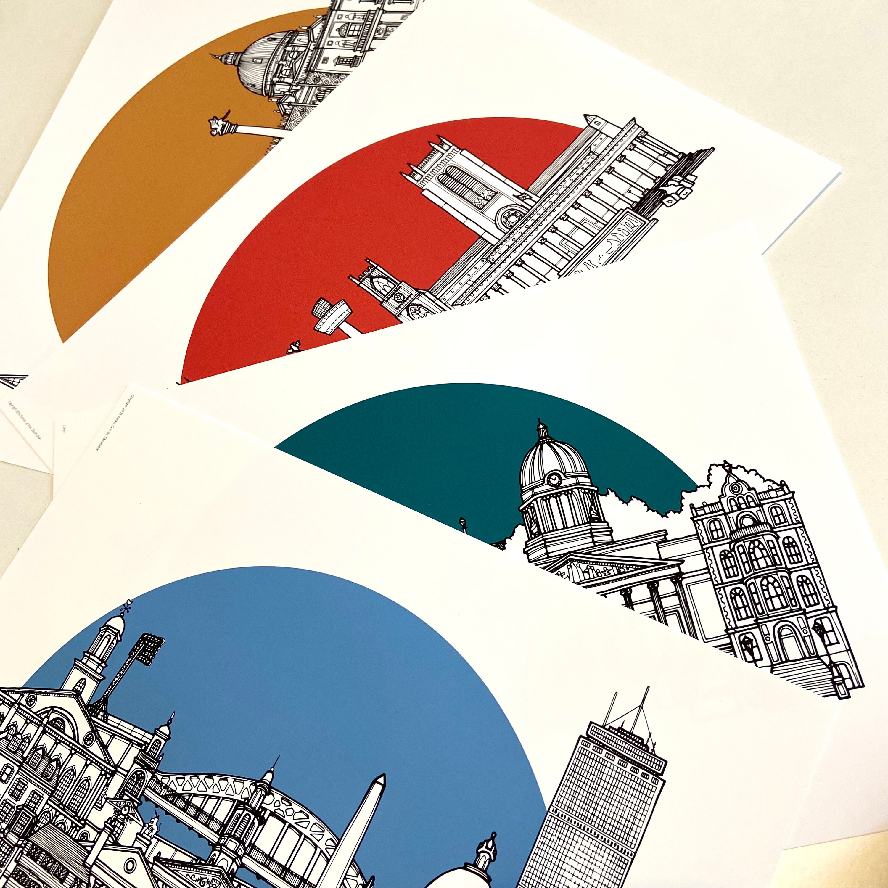 Derry Landmarks Skyline Art Print - Etsy UK